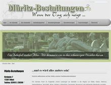 Tablet Screenshot of mueritz-bestattungen.de